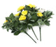 Artificial 26cm Yellow and White Rose Plug Plant Collection - Closer2Nature