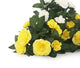 Artificial 26cm Yellow and White Rose Plug Plant Collection - Closer2Nature