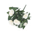 Artificial 26cm White Rose Plug Plant - Closer2Nature