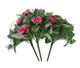 Artificial 26cm Dusky Pink and White Rose Plug Plant Collection - Closer2Nature