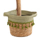 Tassel Storage Basket - Green