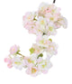 Artificial 68cm Single Stem White and Pink Tipped Japanese Cherry Blossom - Closer2Nature