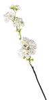 Artificial 68cm Single Stem White Japanese Cherry Blossom - Closer2Nature