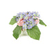 Artificial 13cm Pink Rose and Blue Hydrangea Display - Closer2Nature