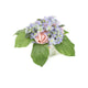 Artificial 13cm Pink Rose and Blue Hydrangea Display - Closer2Nature