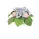 Artificial 13cm Pink Rose and Blue Hydrangea Display - Closer2Nature