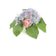 Artificial 13cm Pink Rose and Blue Hydrangea Display - Closer2Nature