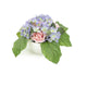 Artificial 13cm Pink Rose and Blue Hydrangea Display - Closer2Nature