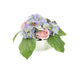 Artificial 13cm Pink Rose and Blue Hydrangea Display - Closer2Nature