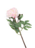 Artificial 80cm Single Stem Pale Pink Peony