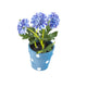 Artificial 19cm Blue Chrysanthemum Plant with Gift Box - Closer2Nature