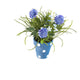 Artificial 27cm Blue Chrysanthemum Plant Display - Closer2Nature