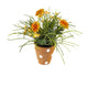 Artificial 27cm Deep Orange Chrysanthemum Plant Display - Closer2Nature