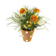 Artificial 27cm Deep Orange Chrysanthemum Plant Display - Closer2Nature