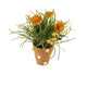 Artificial 27cm Deep Orange Chrysanthemum Plant Display - Closer2Nature