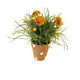 Artificial 27cm Deep Orange Chrysanthemum Plant Display - Closer2Nature