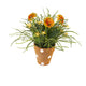 Artificial 27cm Deep Orange Chrysanthemum Plant Display - Closer2Nature