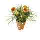 Artificial 27cm Deep Orange Chrysanthemum Plant Display - Closer2Nature