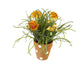 Artificial 27cm Deep Orange Chrysanthemum Plant Display - Closer2Nature