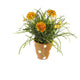 Artificial 27cm Deep Orange Chrysanthemum Plant Display - Closer2Nature