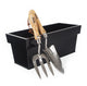 Portofino Collection 40cm Basalt Black Galvanised Steel Trough Planter - Closer2Nature