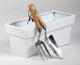 Portofino Collection 40cm Gloss White Galvanised Steel Trough Planter - Closer2Nature