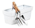 Portofino Collection 40cm Gloss White Galvanised Steel Trough Planter