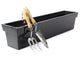 Portofino Collection 80cm Basalt Black Galvanised Steel Trough Planter - Closer2Nature