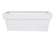 Portofino Collection 90cm Gloss White Galvanised Steel Trough Planter - Closer2Nature