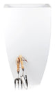 Portofino Collection 47cm Gloss White Galvanised Steel Curved Tapered Square Planter - Closer2Nature