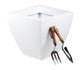 Portofino Collection 40cm Galvanised Steel Curved Tapered Square Planter - Closer2Nature