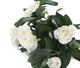 Artificial 26cm White Rose Plug Plant - Closer2Nature