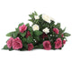 Artificial 26cm Dusky Pink and White Rose Plug Plant Collection - Closer2Nature