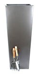 Portofino Collection 40cm Graphite Grey Galvanised Steel Tapered Square Planter - Closer2Nature