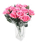 Floral Elegance Artificial 48cm Single Stem Gift Wrapped Pink Rose - Closer2Nature