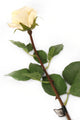 Artificial 72cm Single Stem Fully Open Pale Yellow Rose - Closer2Nature