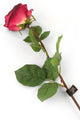 Artificial 72cm Single Stem Fully Open Magenta Rose - Closer2Nature