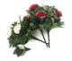 Artificial 26cm Mulberry Pink and White Rose Plug Plant Collection - Closer2Nature