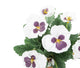 Artificial 30cm White Pansy Plug Plant - Closer2Nature