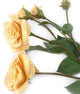 Artificial 87cm Single Stem Golden Yellow and Pink Tipped Spray Rose - Closer2Nature