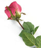 Artificial 52cm Single Stem Closed Bud Magenta Rose - Closer2Nature