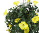 Artificial Yellow Morning Glory Display in a 10″ Round Willow Hanging Basket - Closer2Nature