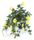 Artificial 43cm Yellow Morning Glory Plug Plant