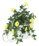 Artificial 43cm Yellow Morning Glory Plug Plant - Closer2Nature