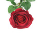 Artificial 72cm Single Stem Fully Open Deep Red Rose - Closer2Nature