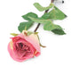 Artificial 52cm Single Stem Closed Bud Dusky Pink Rose - Closer2Nature