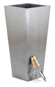 Portofino Collection 40cm Graphite Grey Galvanised Steel Tapered Square Planter - Closer2Nature