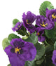 Artificial 30cm Purple Pansy Plug Plant - Closer2Nature