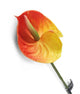 Artificial 64cm Single Stem Orange and Yellow Anthurium - Closer2Nature