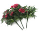 Artificial 26cm Mulberry Pink and White Rose Plug Plant Collection - Closer2Nature